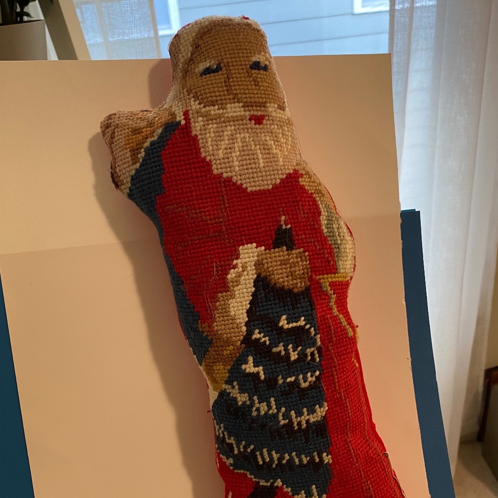 Needlepoint Santa - Picture 3 of 7